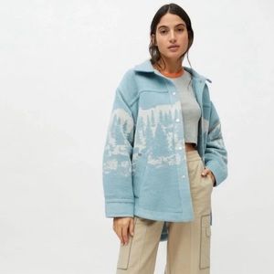 Urban Outfitter’s BDG Women’s Melton Light Blue Mountain Shacket